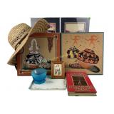 Willow tree Angel of Autumn, satin blue hobnail