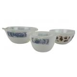 Pyrex early American/Colonial brown and white 402