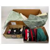 NWT plain hats, charging blocks, fabric napkins,