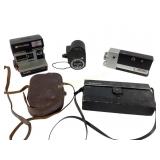 Polaroid Sun 600 LMS Camera, Bell & Howell Filmoid