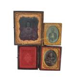 Tintype Photographs with Ornate Cases