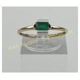 14K Gold Ring with India Emerald