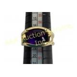 NABCO 14k Gold Ring with Purple Stone, Size 8