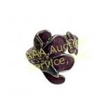 .925 Sterling Silver Size 6 Flower Ring with Purpl