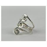 Sterling Silver Spiral Design Ring Size 9 by ATI M