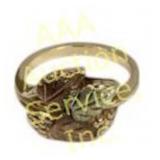 10k Gold Ring Size 6.5 with Leaf Design