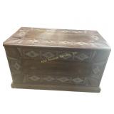 Wooden Chest with Metal Accents, 36 W 20 D 20 H