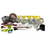 Kitchenware Including Revere Ware Pots, Pyrex,ï¿½Mea