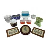 Decorative Kitchenware, Glassware, and Framed Art
