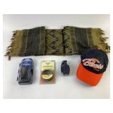 Schmage scarf with military green and rifle