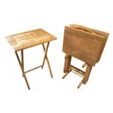 Wooden Folding TV Trays with Stand