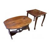 Wood Accent Tables With Drop-Leaf and Queen Anne S