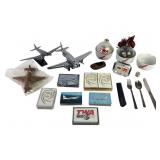 TWA Memorabilia Including Model Planes, Playing Ca