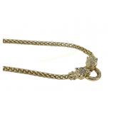 925 18-Inch Chain with panther and Rhinestone Pend