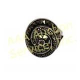 .925 Thai Silver Ring With Swirl Design, Size 6