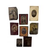 Tintype Photographs Featuring Seated Portraits and