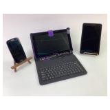 Samsung phone and tablet, visual land tablet in