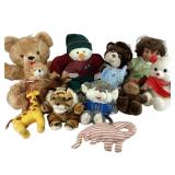 Stuffed Animals and Handmade Doll
