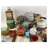 Uranium marbles, Cookware, Glassware, Metalware,