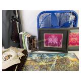 Box Fan, Framed Pink Artwork, Books, Jeep Soft Top