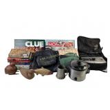 Clue, Monopoly, Handbags, Books, Crockpot, Pewter