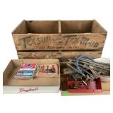 Tex sun grapefruit 1 3/5 bu, railroad track,