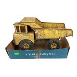 Mighty Tonka metal dump truck, rusty