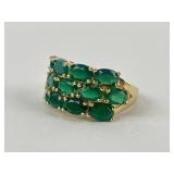 Sterling Silver .925 Size 8 Gold-Plated Ring with