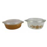 Pyrex 4 Piece Lot Butterfly Gold
