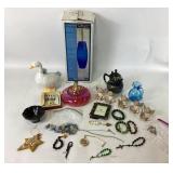 Pendant Light Fixture, Figurines, Jewelry, and Dec