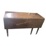 Wooden Drop-Leaf Dining Table with Turn