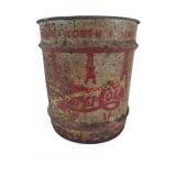 Pepsi-Cola Metal Syrup Can with Red Lettering