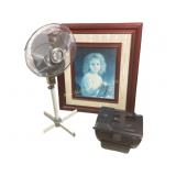 27ï¿½41 Framed Portrait, HP Printer, and Pedestal Fa