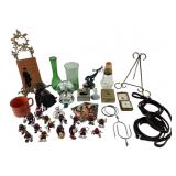 Decorative Items, Figurines, Leather Belts, and Gl