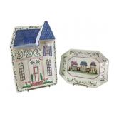 Lenox Village Chip and Dip Tray and Bread Platter