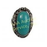 Sterling Silver .925 Turquoise Ring, Size 5.5
