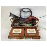 Little giant riveter, Kodak tin, hose, chairman