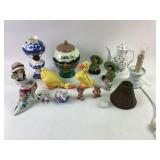 Knick-knack Figurines, Decorative Lamps, And Potte