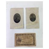 19th Century Tintype Photographs and 1940 Egyptian