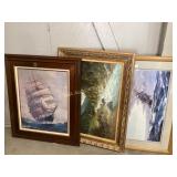 Framed Nautical and Landscape Artwork