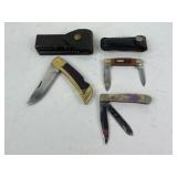 Gerber pocket knife in leather sheath, renegade