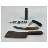 Cleaver, survivor camo knife, curved knife,