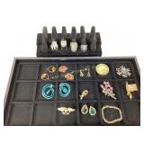 Costume Jewelry: Earrings, Pins, Bracelets, and St