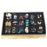 Copper Earrings and costume Jewelry Pieces