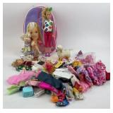 Barbie Travel Case Backpack Full With Dolls,