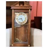 Seiko Wooden Wall Clock with Pendulum and Roman Nu