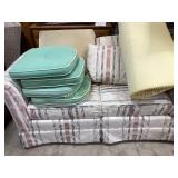 Two-Seater Upholstered Sofa with Cushions and Foam