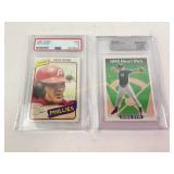 1980 Topps Pete Rose Graded Excellent & 1993 Topps