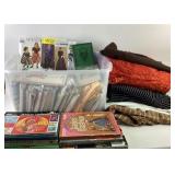 Sewing Patterns, Fashion Books, and Assorted Fabri