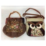 Bake lite Tapestry Handbag and Owl-Themed Shoulder